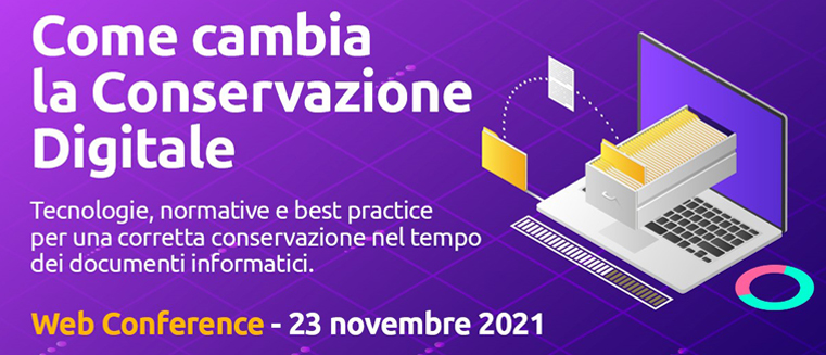 Web Conference 23 novembre | Come cambia la Conservazione Digitale