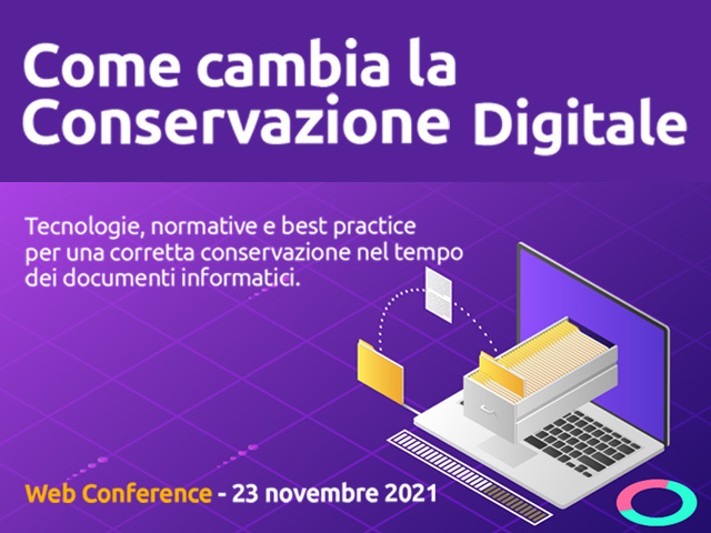 Web Conference 23 novembre | Come cambia la Conservazione Digitale