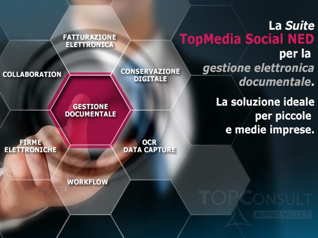 Gestione elettronica documentale per PMI – Suite TopMedia Social NED