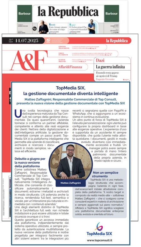 Scopri la gestione documentale intelligente con TopMedia SIX